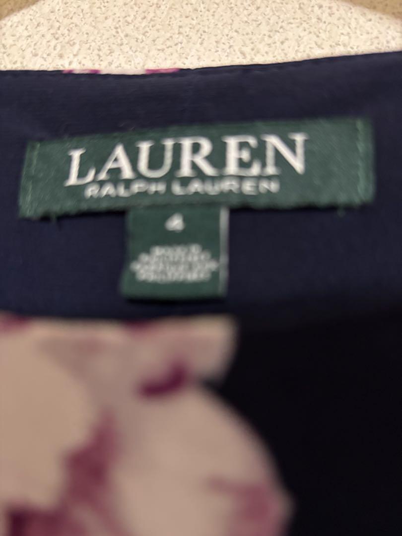LAUREN RALPH LAUREN ラルフレーレン★ネイビー花柄ワンピース