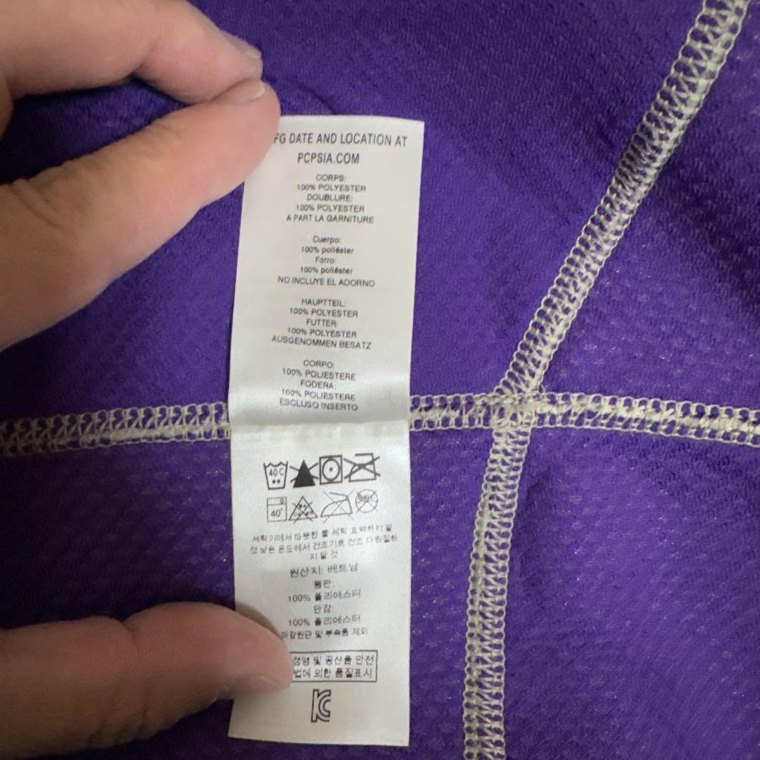 patagonia フリースベスト S グレー/パープル