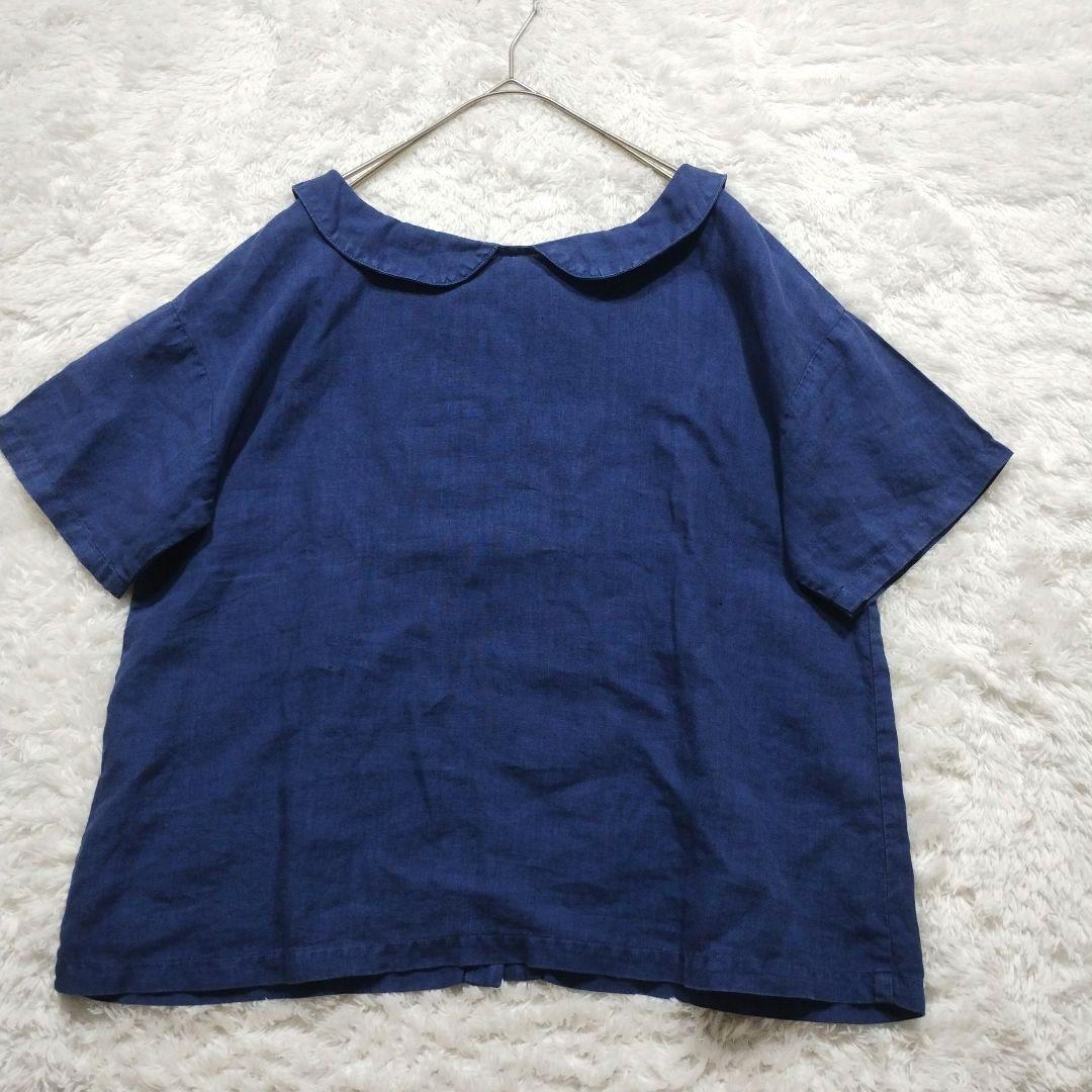6033【美品】ネストローブ 半袖2way ブラウス リネン100% 24SS