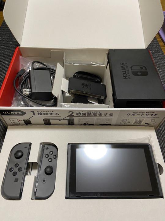 Nintendo switch 本体 グレー バッテリー強化版