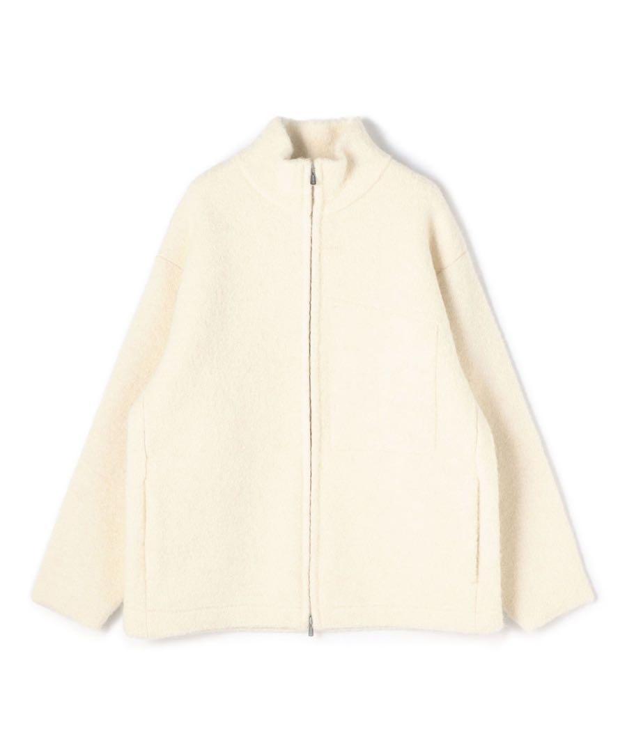 未使用 GALERIE VIE ホワイト アルパカ ジップアップジャケット