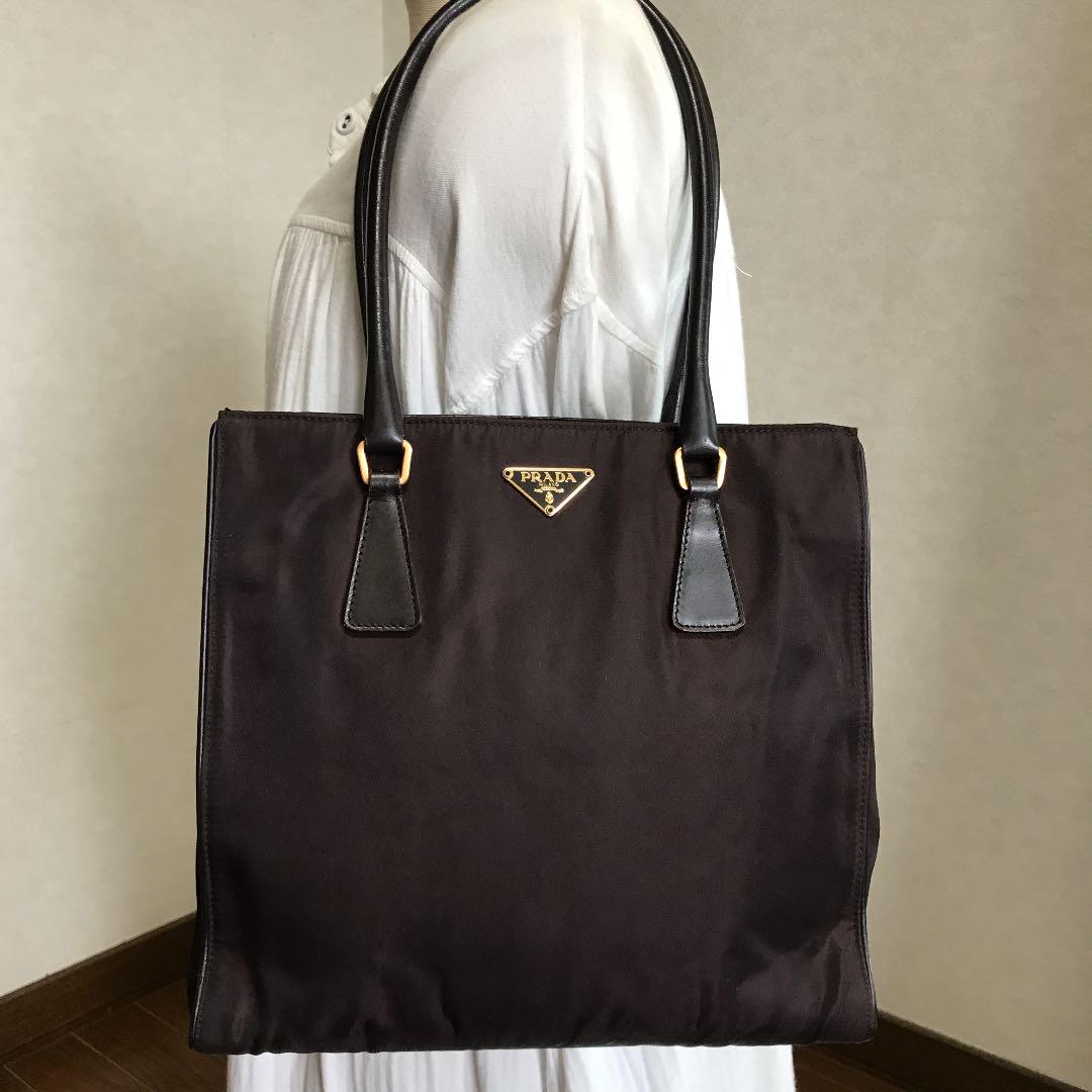 最新作安い PRADA プラダ トートバッグ ナイロン×レザー ブラウン iNfZ7-m12063627791 人気通販