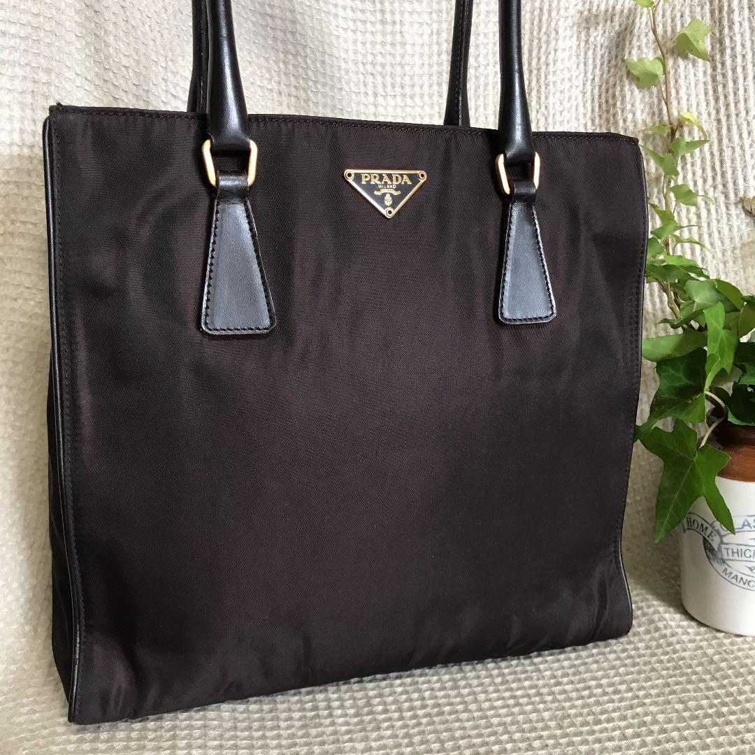 最新作安い PRADA プラダ トートバッグ ナイロン×レザー ブラウン iNfZ7-m12063627791 人気通販