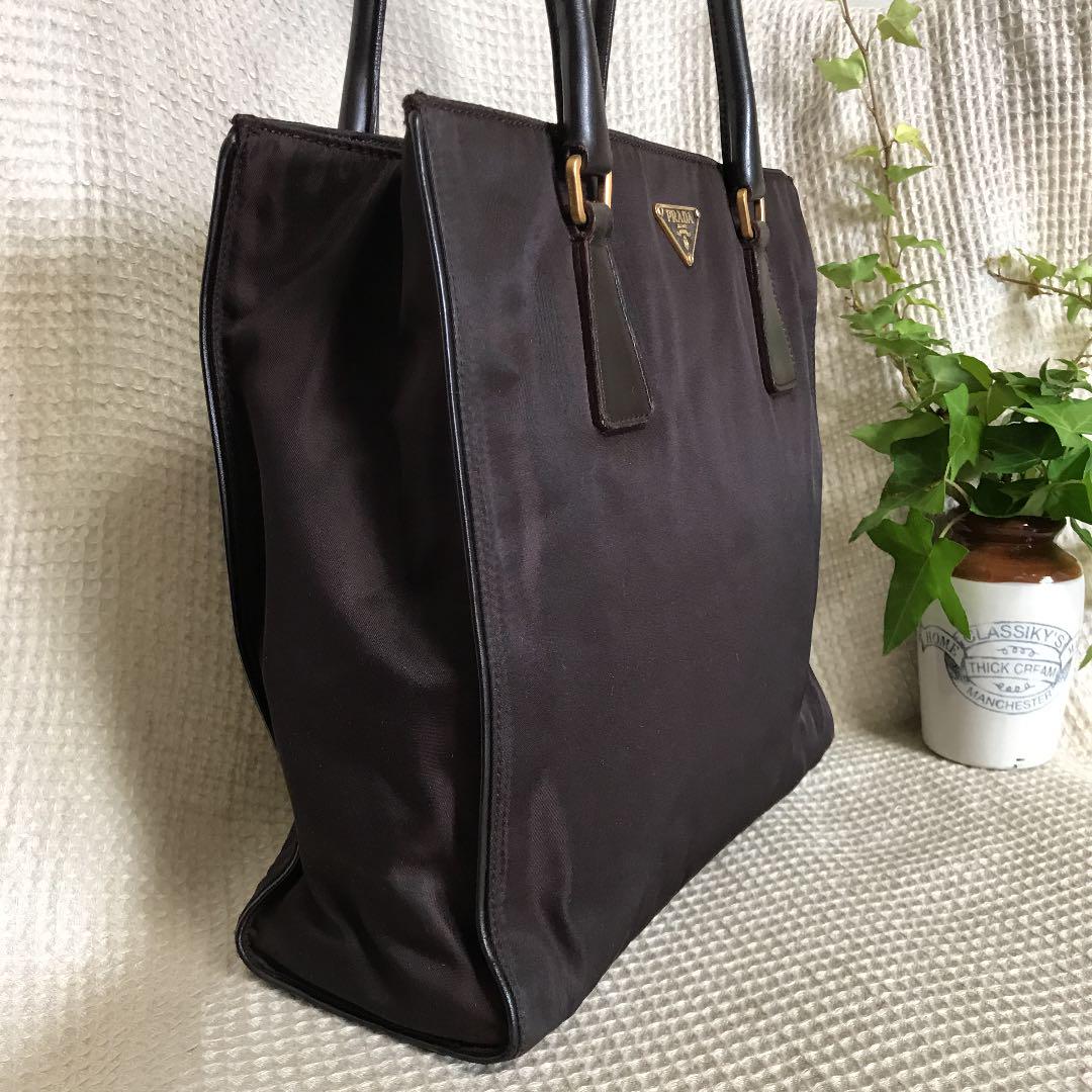 最新作安い PRADA プラダ トートバッグ ナイロン×レザー ブラウン iNfZ7-m12063627791 人気通販
