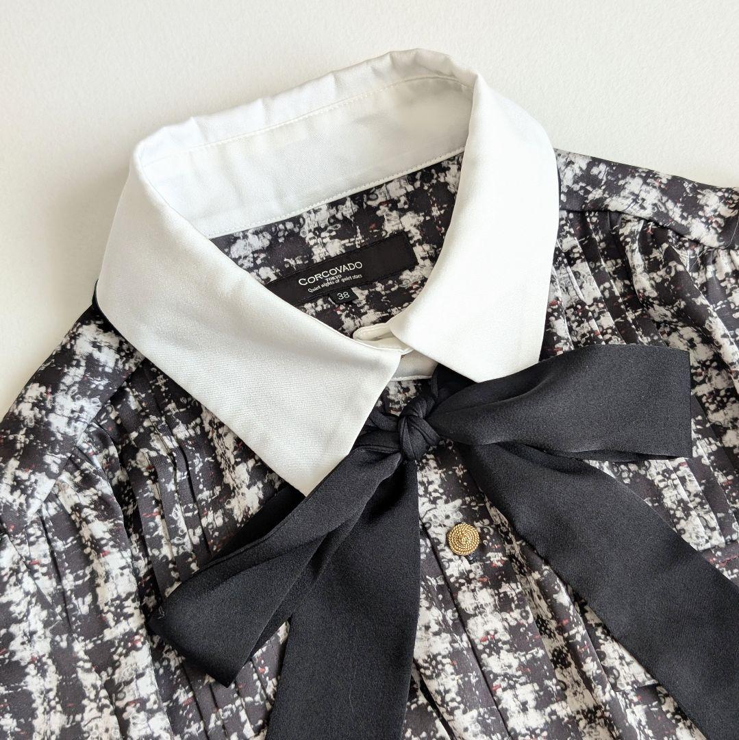 CORCOVADO】 POLYESTER SATIN ボウタイドレス