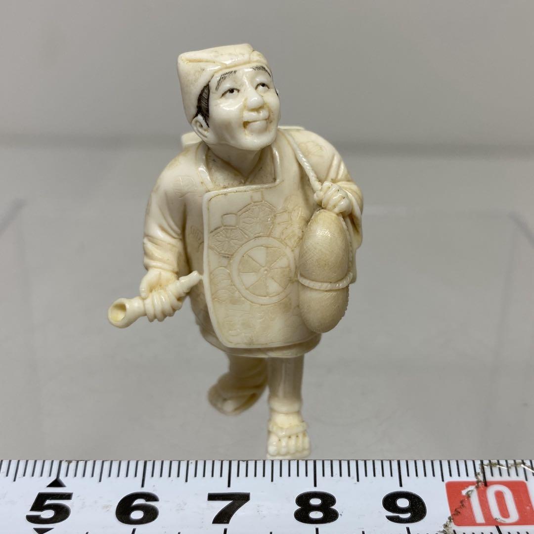 正一銘　極上　和彫　人物　根付　14g 東さ7-0721☆2F