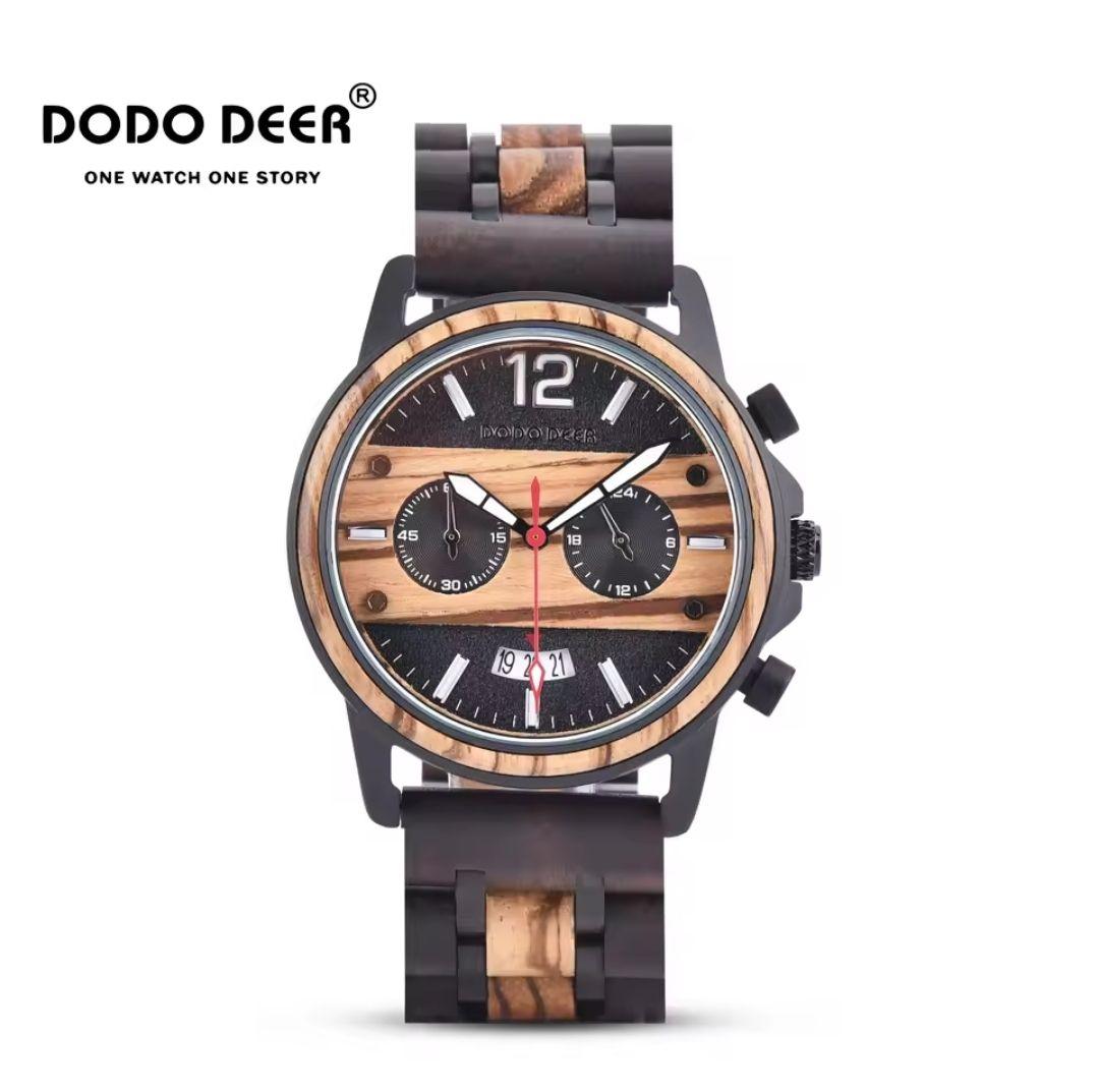 残り一つ❗新品未使用 DODO DEER 木製腕時計 クロノグラフ D01-2