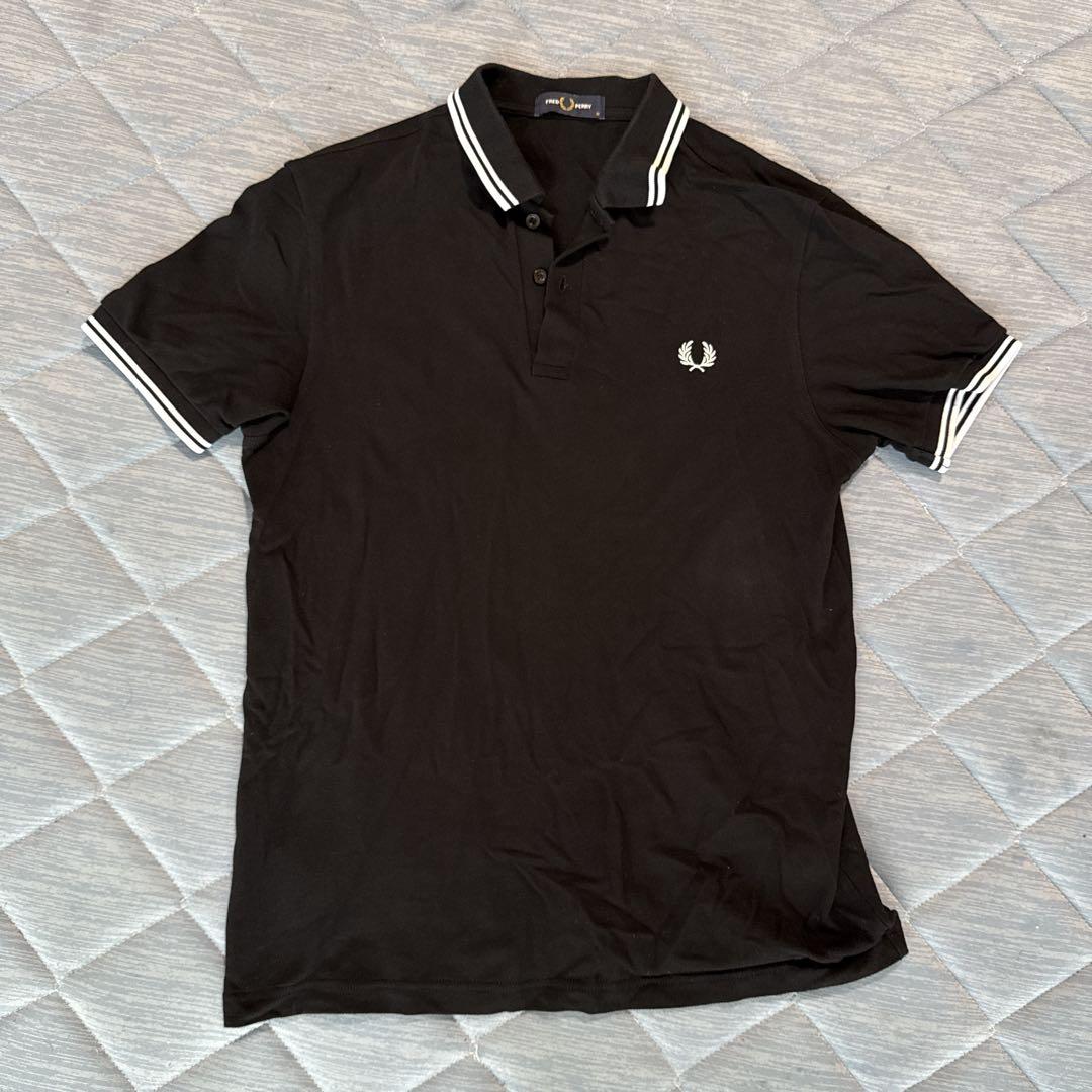 FRED PERRY ブラック ポロシャツ FRED PERRY ストライプトリム ポロシャツ 通販 - FARFETCH
