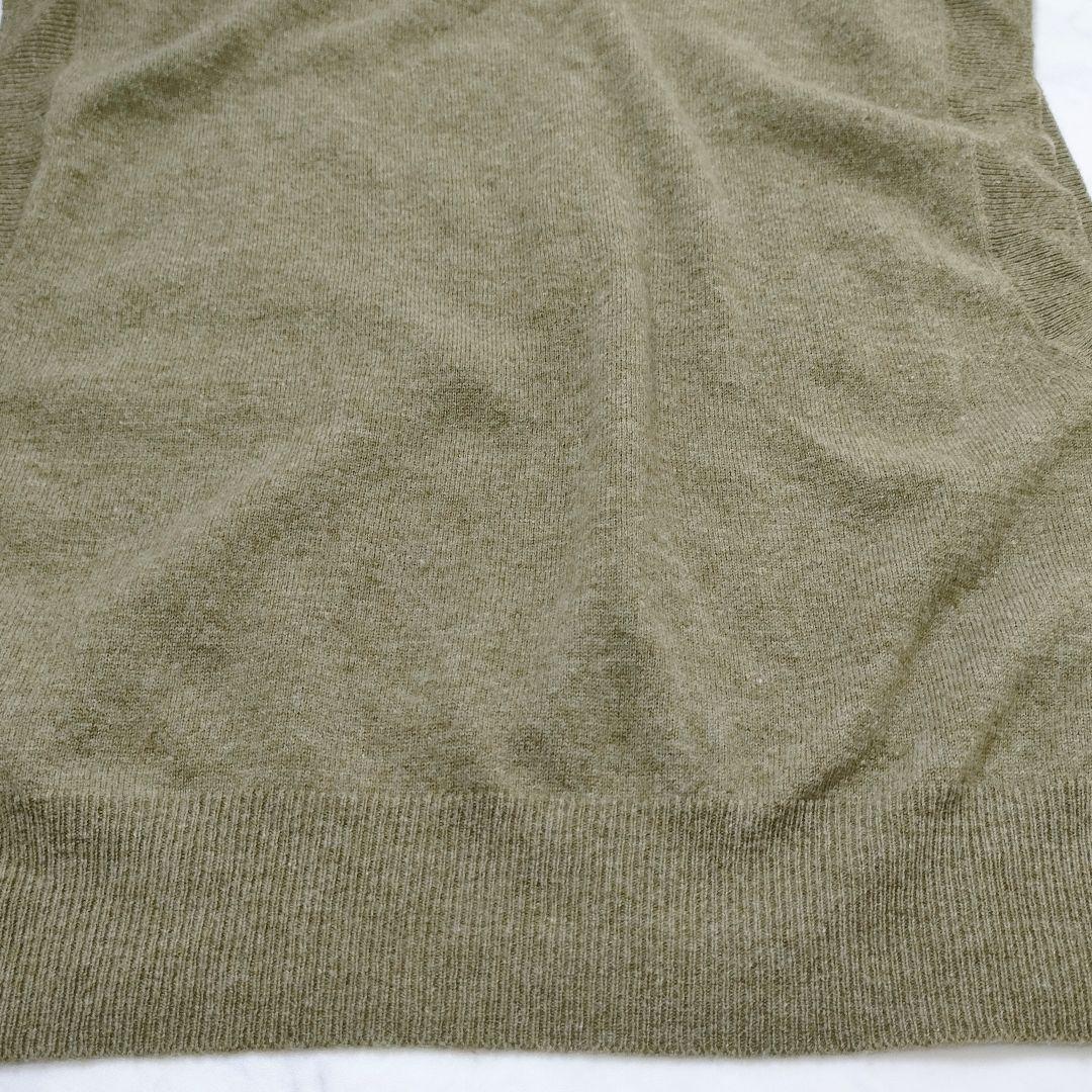 美品 マーガレットハウエル ウールカシミヤ ニットベスト2021グリーン2日本製