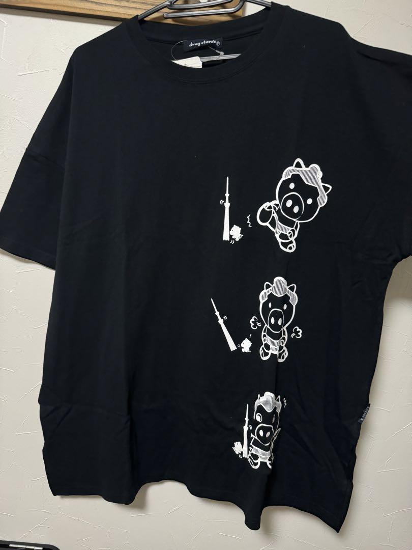 新品未使用】ドラッグストアーズ プリントTシャツ フリーサイズ