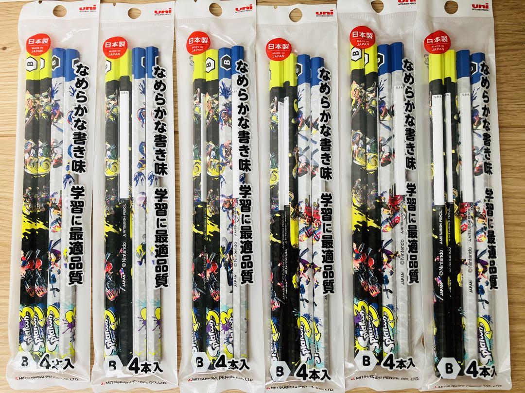 ＊新品未開封品＊ スプラトゥーン 鉛筆B 4本入り× 6セット＝合計24本 ◡̈♥︎