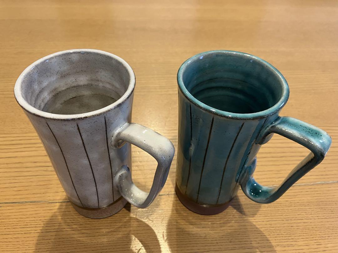 【極美品】和陶器 ペアトールカップ(取っ手付)