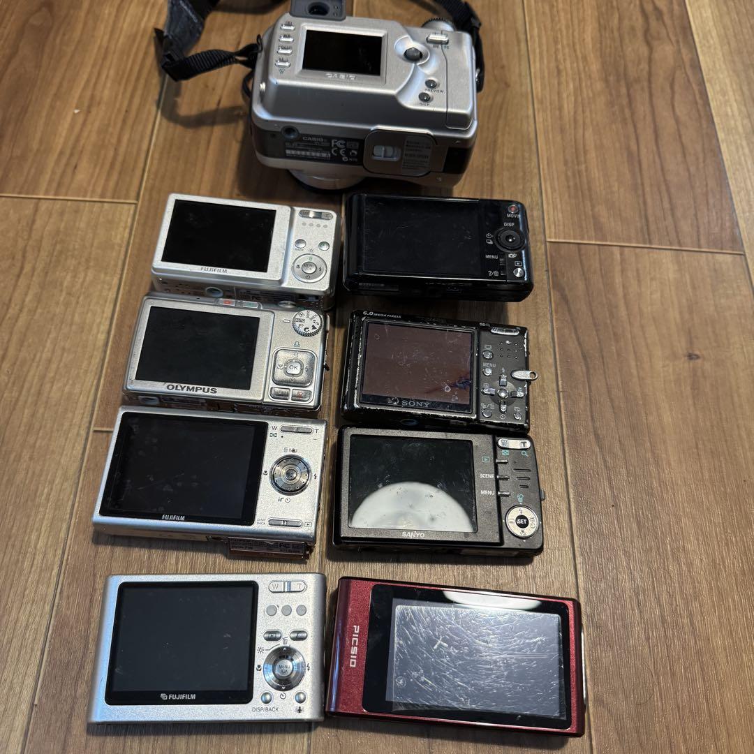 ジャンク 9台セット デジタルカメラ 富士フイルム オリンパス sony
