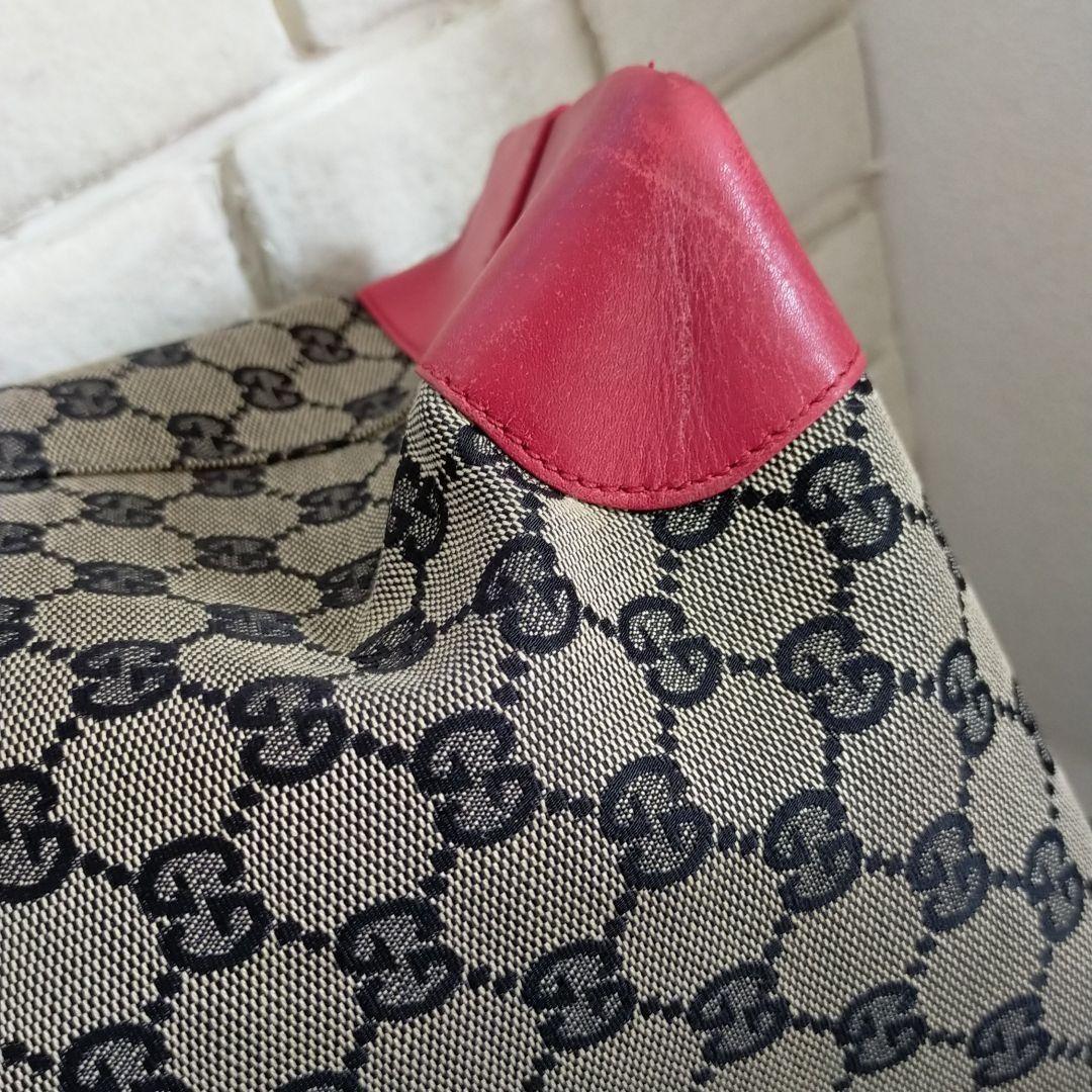 低価格安 Gucci グッチ GGキャンバス レザー 赤 レッド ロゴ柄 通勤通学 トート KXdLy-m12094915829 正規品人気