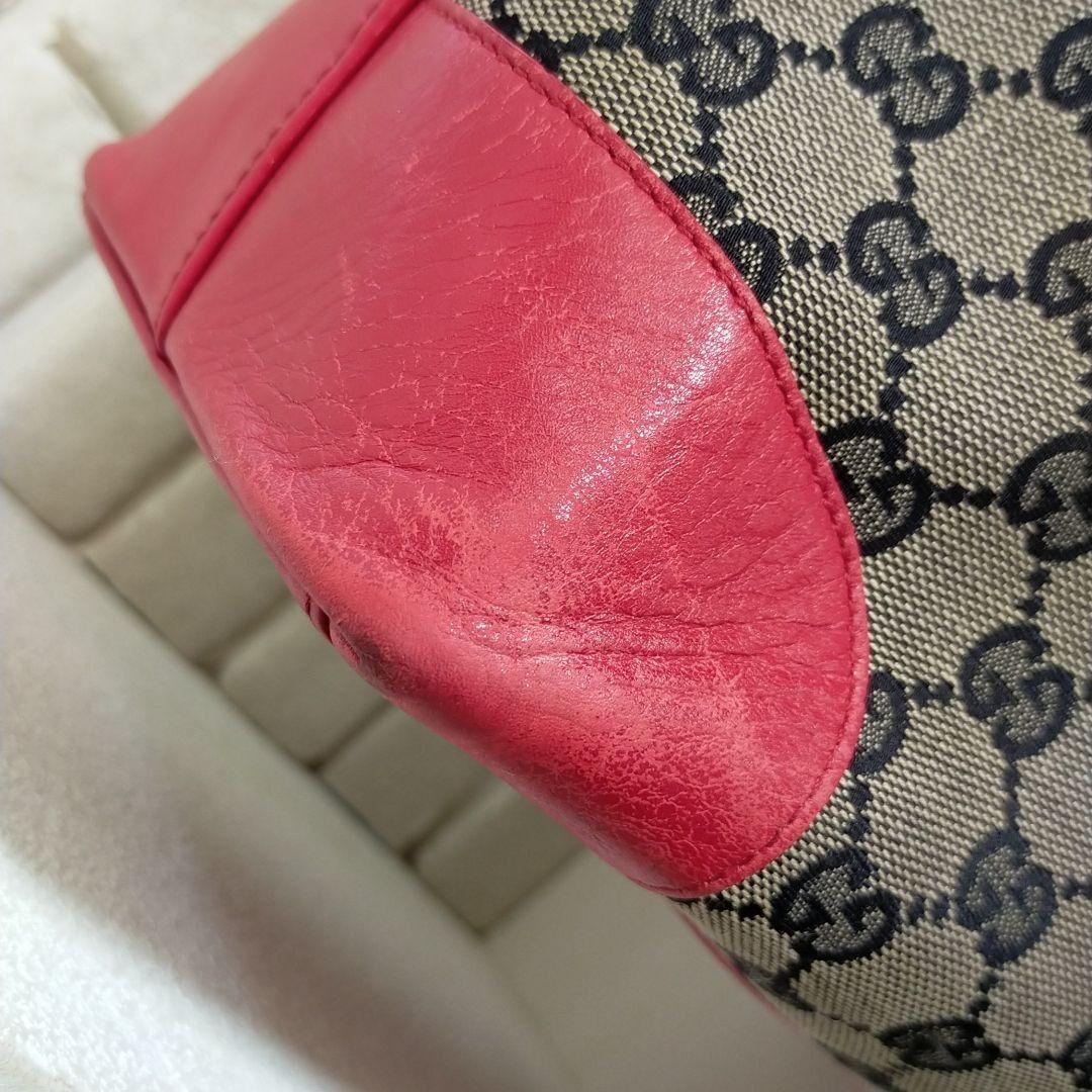低価格安 Gucci グッチ GGキャンバス レザー 赤 レッド ロゴ柄 通勤通学 トート KXdLy-m12094915829 正規品人気