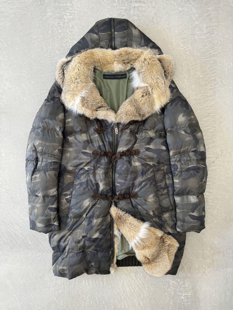 エルマノシェルビーノ ダウン ファーコート 48 ErmannoScervino