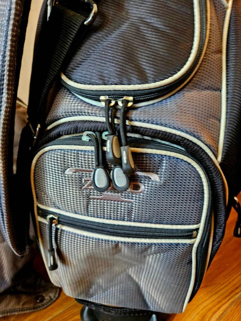送料無料/美品 お買い得MIZUNO高級キャディーバッグBLACKxGREY
