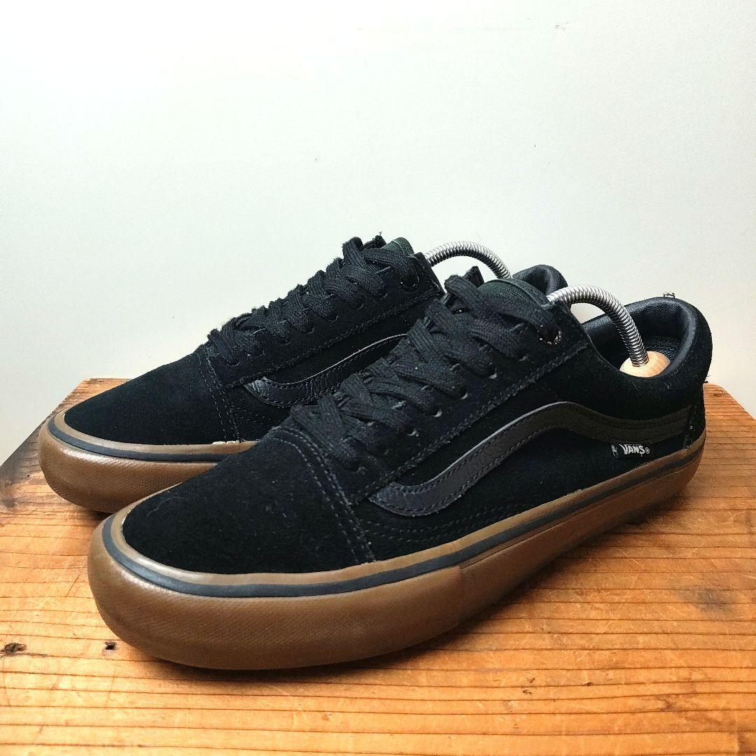 廃盤 VANS skool pro suede オールスエード 黒27cm・VANS