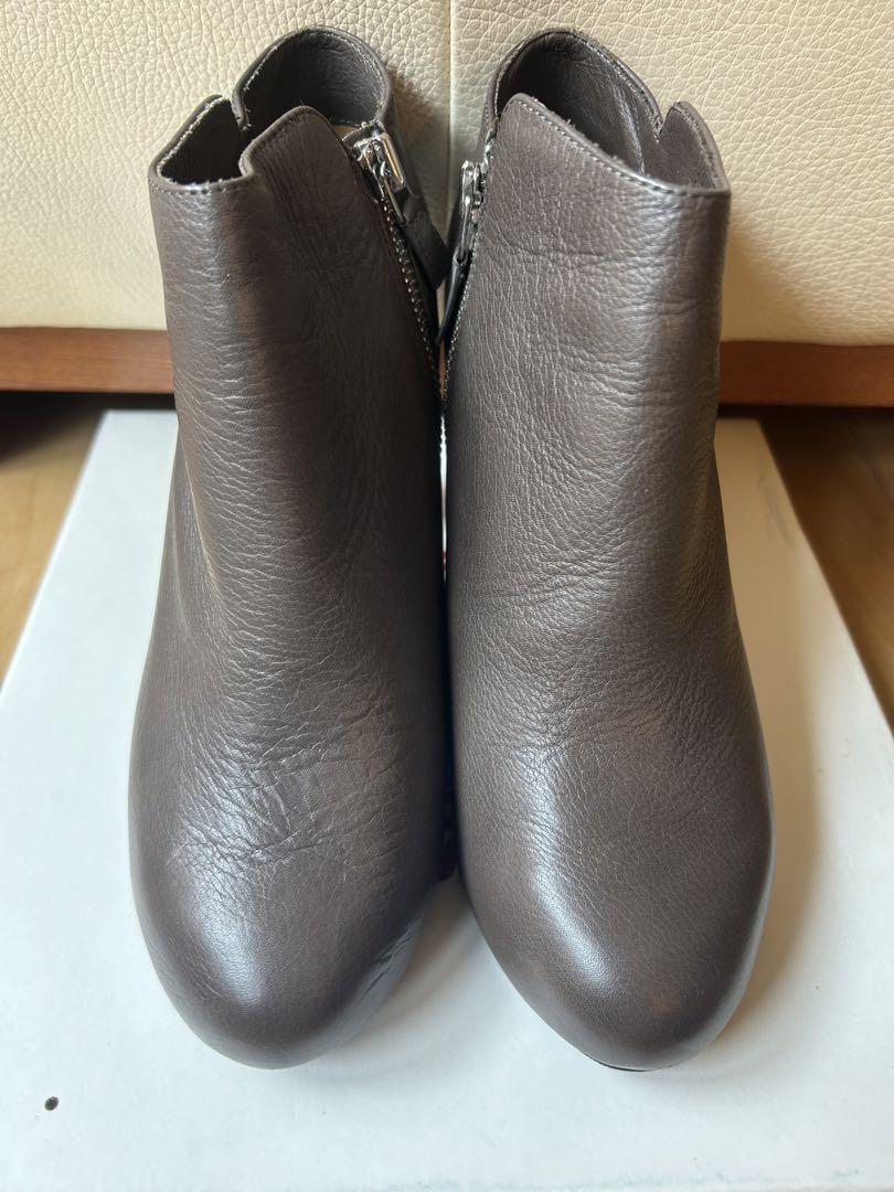 【SeeByChloe ショートブーツ】37ハーフ グレージュ