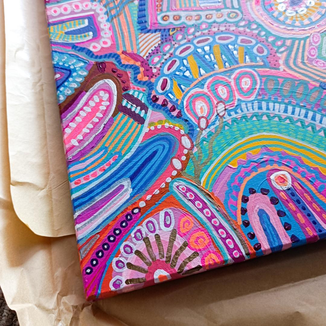★ TMS 現代アート 41×41cm (S6) 原画★送料無料 2312241
