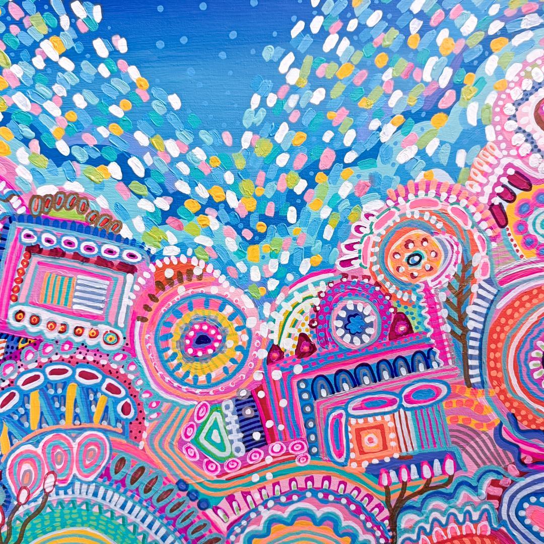 ★ TMS 現代アート 41×41cm (S6) 原画★送料無料 2312241