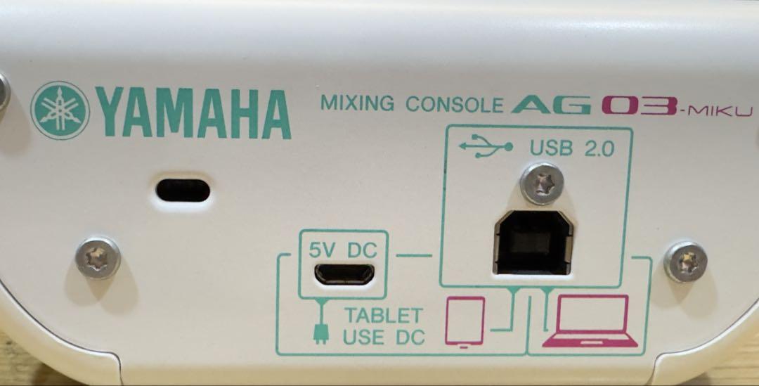 YAMAHA オーディオミキサー AG03-MIKU 初音ミク インターフェース