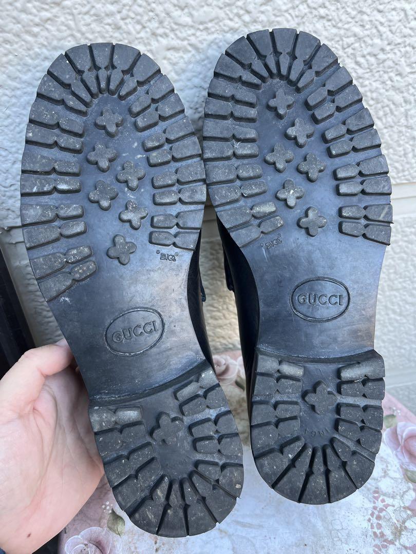 GUCCI ホースビットローファー　ラグソール黒　41E
