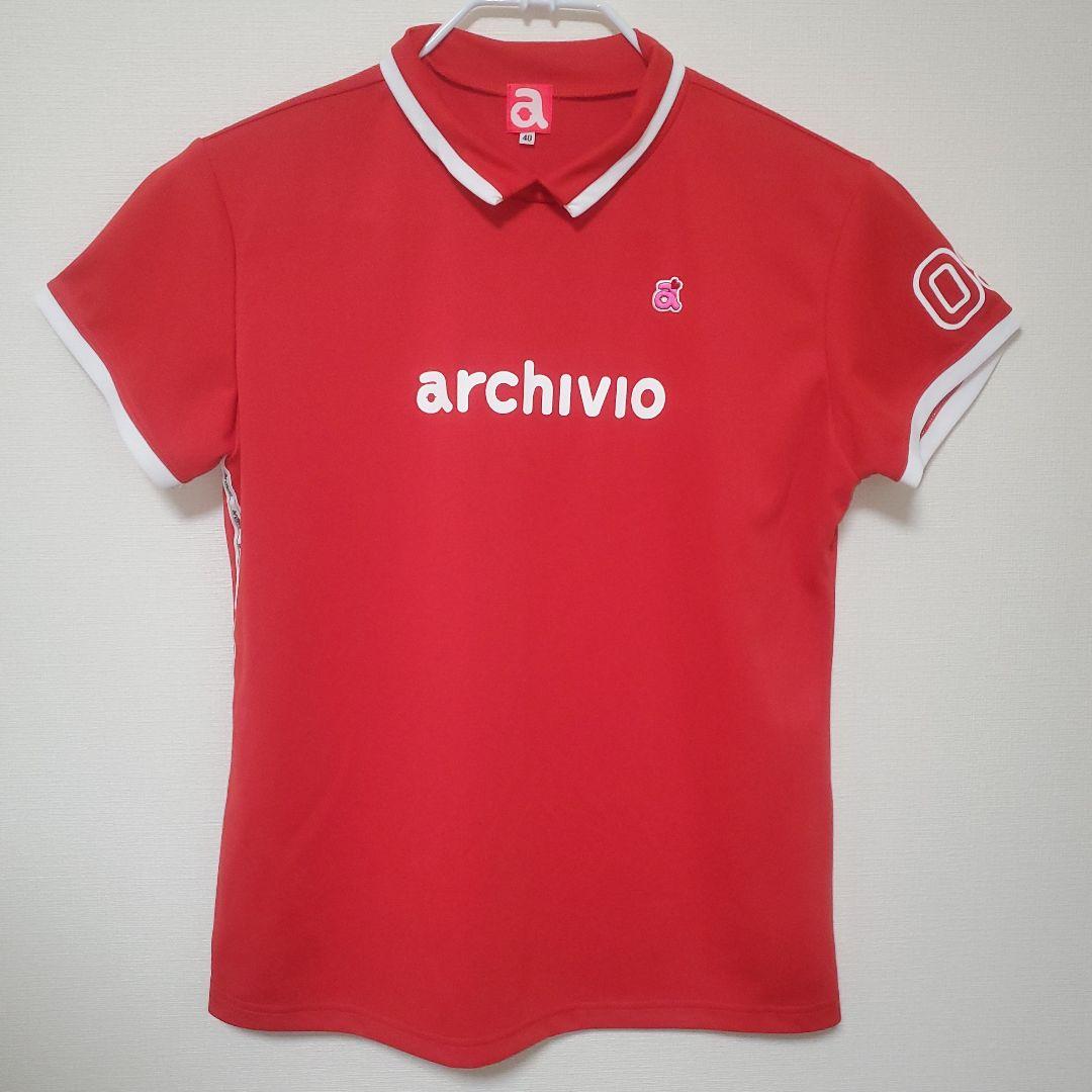 【美品！】archivio レッド ポロシャツ