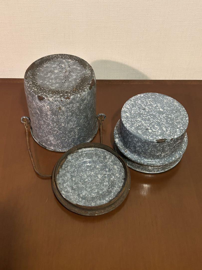 フランス アンティーク 琺瑯製ランチボックス