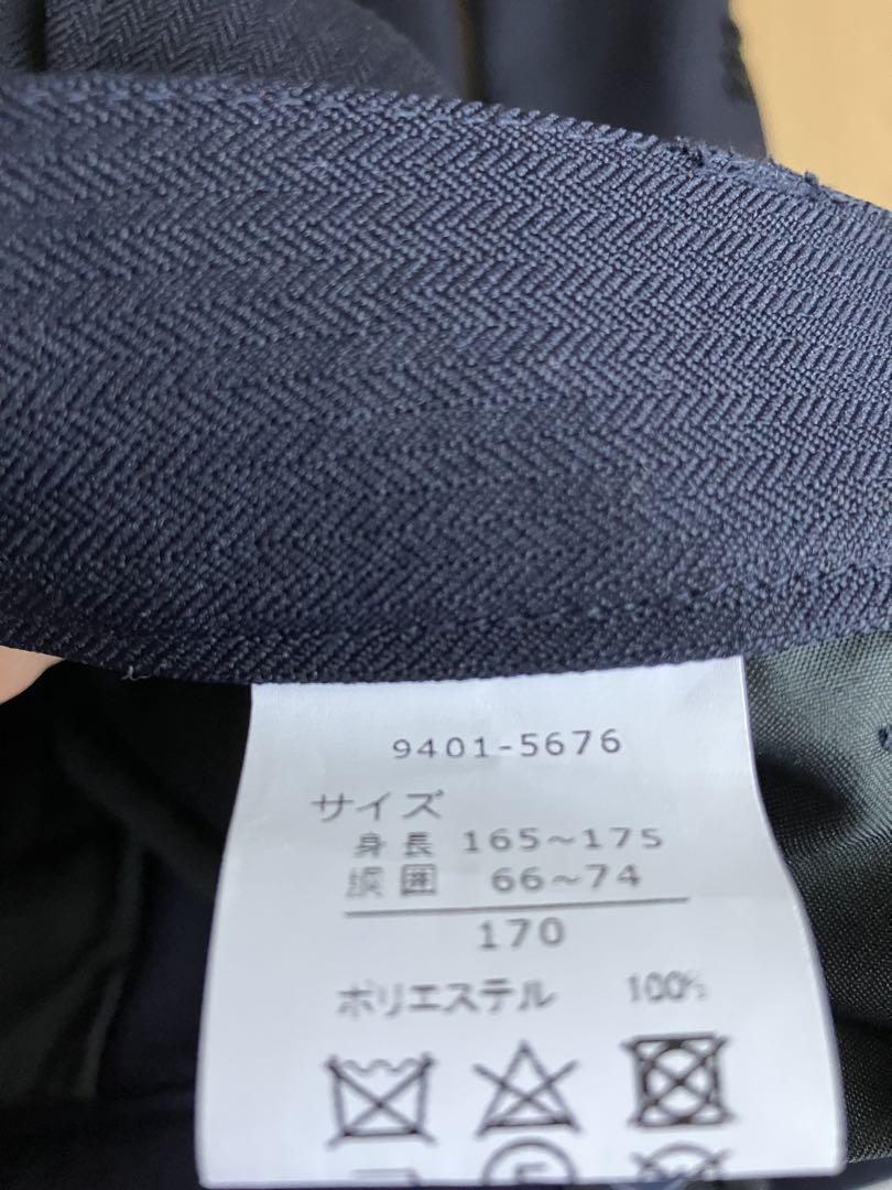 卒業式に男の子★ネイビー スーツ セット170cm 水色シャツ 青ネクタイ