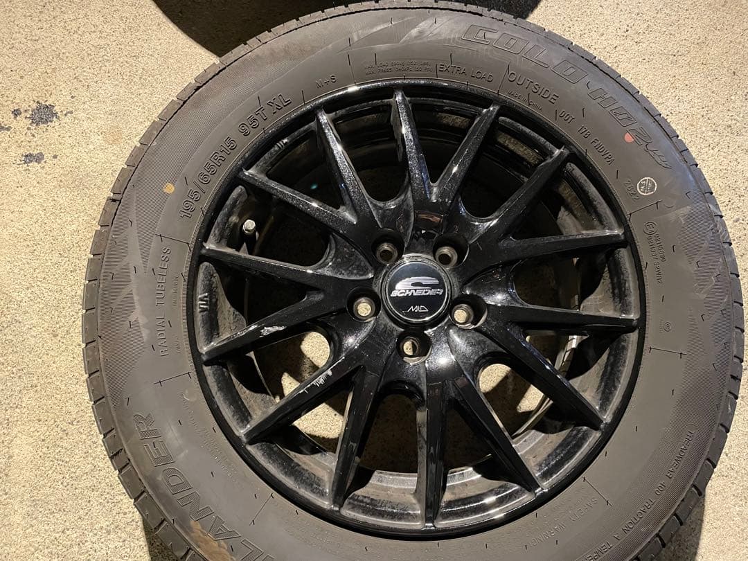 レア?!☆ 【ヒゲ残り】SCHNEDER 5穴 PCD100 6J +45 22年製 9部山