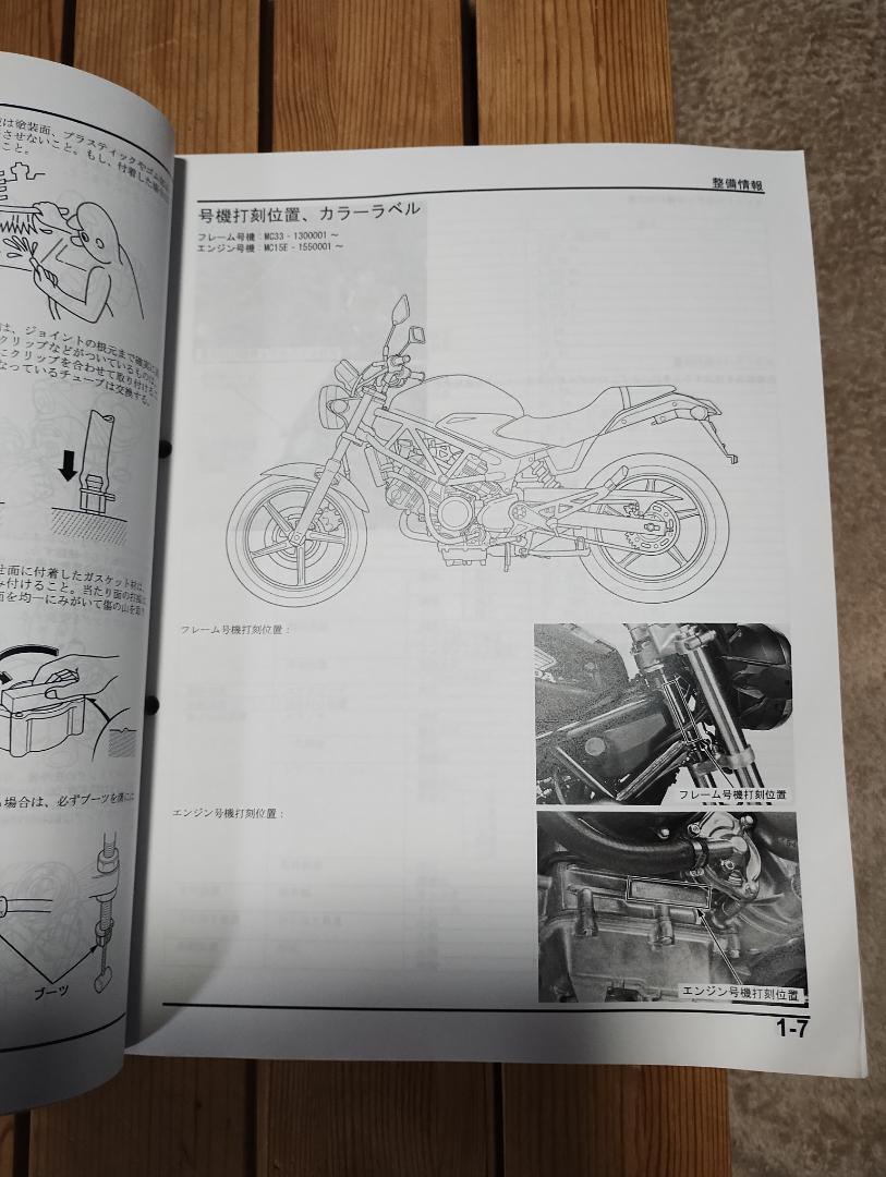 VTR250　JBK-MC33 サービスマニュアル　インジェクションモデル