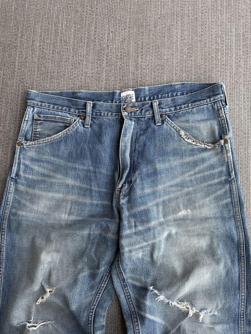 パンツ \"a bathing ape\"double face print jeans