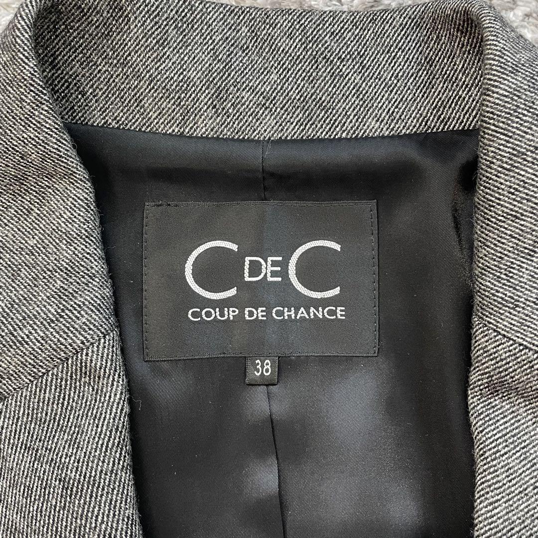 h675【CDEC】M相当　グレー系　テーラードジャケット　お洒落