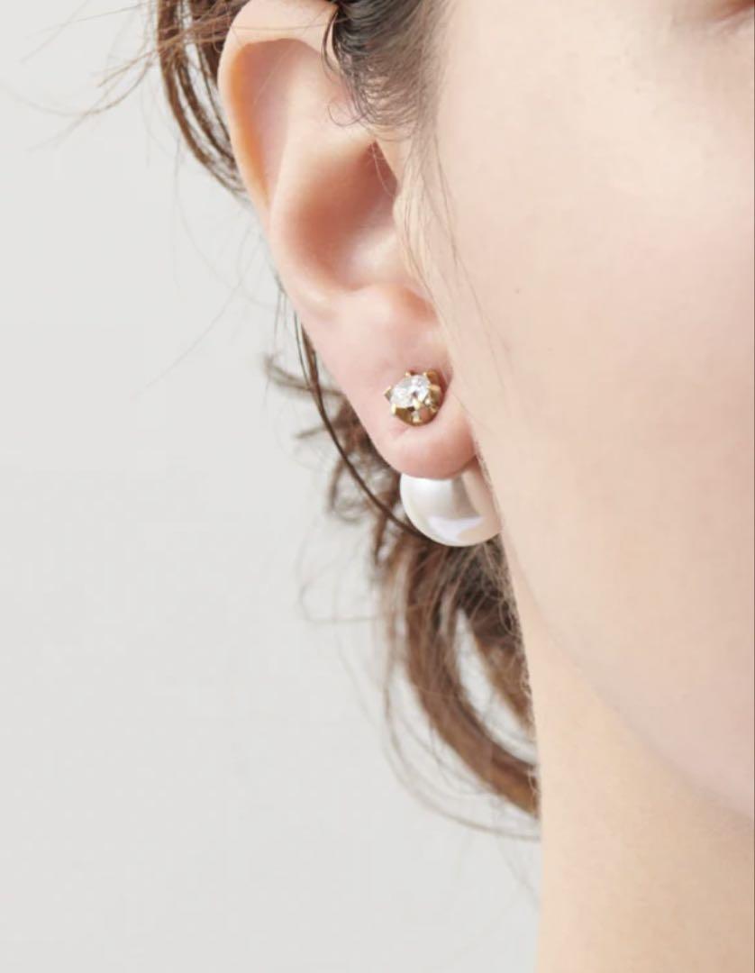 MAYU キュービックジルコニアピアス　ラージ