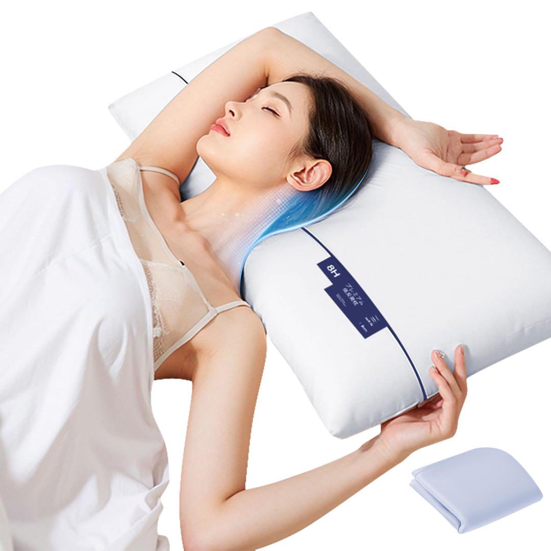 【5つ星ホテル仕様】AEEZO 枕 低反発 ピロー 温度調節枕カバー付き