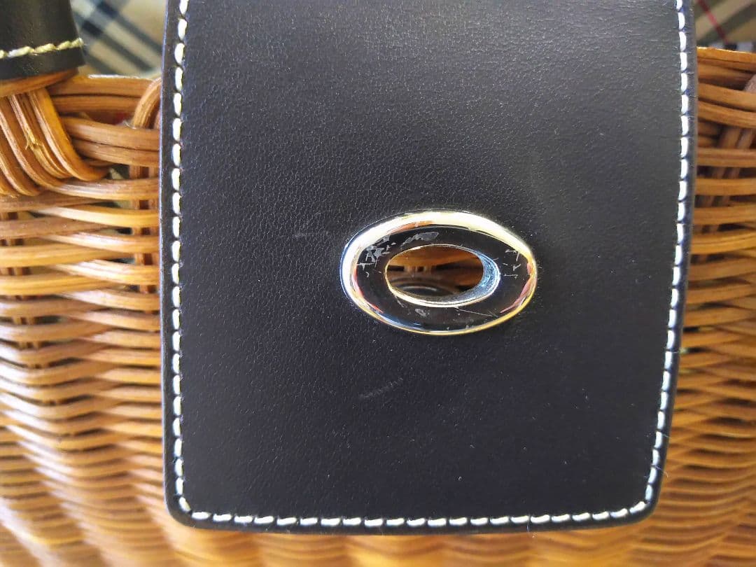 バーバリー ブルーレーベル】カゴ バッグ ノバチェック レザー 昔 の