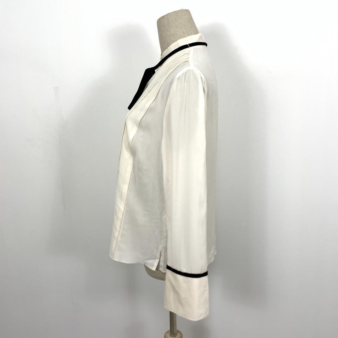 LANVIN ランバン 長袖ブラウス オフホワイト キュプラ 40 C3037