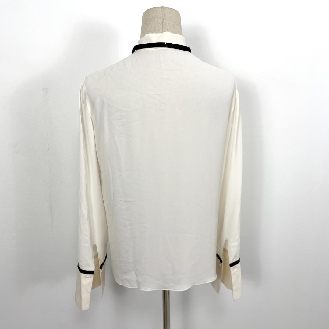 LANVIN ランバン 長袖ブラウス オフホワイト キュプラ 40 C3037