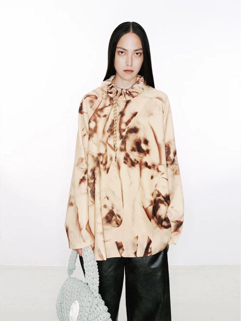 NUTEMPEROR ドローストリング錆びグラフィックロングスリーブスウェット SIZE MELT THE LADY