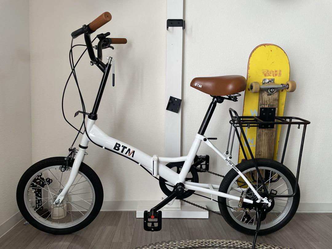 折りたたみ自転車　16インチ　6段ギア　BTM 【スケボー搭載可能】DIY