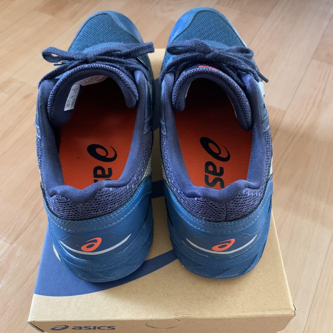 asics 安全靴　25.5 ネイビー/オレンジ