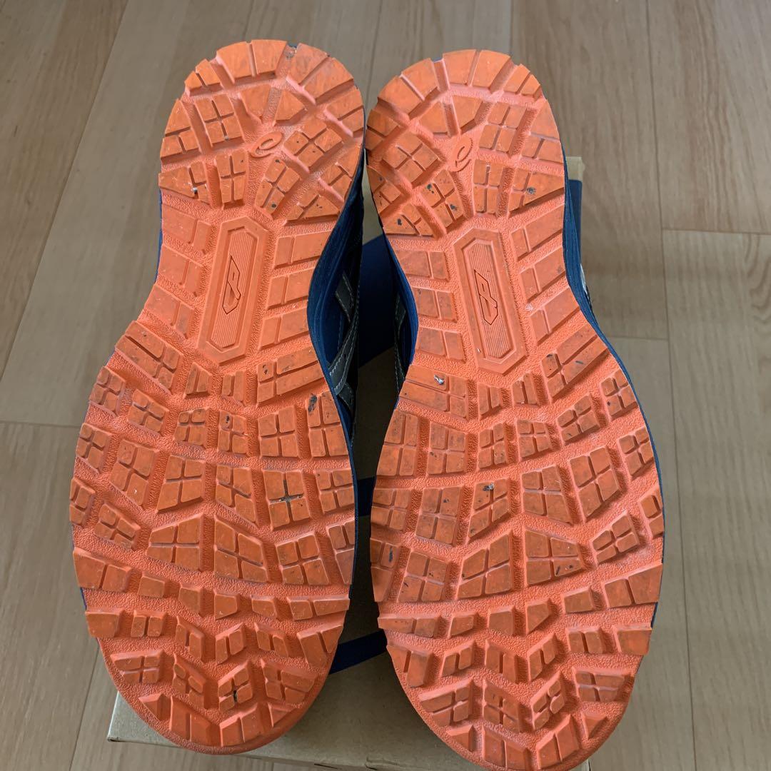 asics 安全靴　25.5 ネイビー/オレンジ