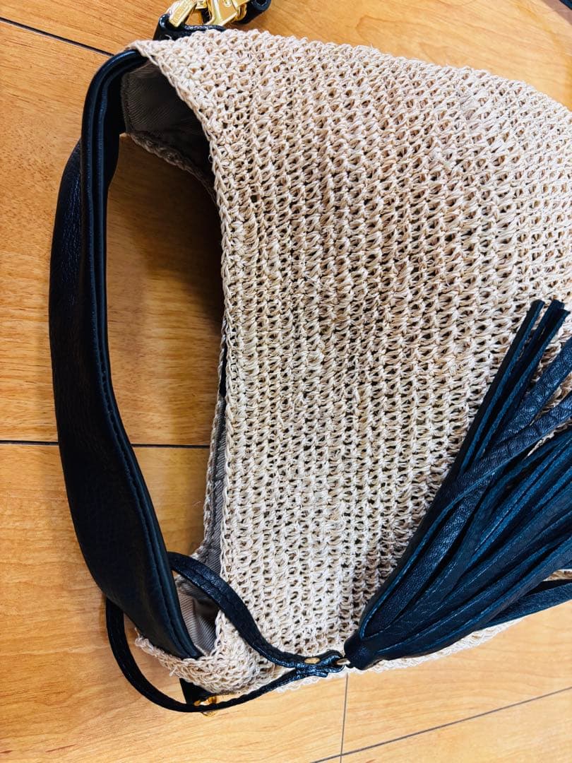 未使用近 ヴィオラドーロ かごバッグ 2WAY ショルダーバッグ 未使用近 ヴィオラドーロ かごバッグ 2WAY ショルダーバッグ