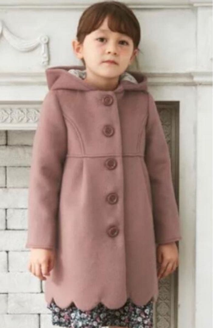 anyfam ウールライクコート130ローズピンク