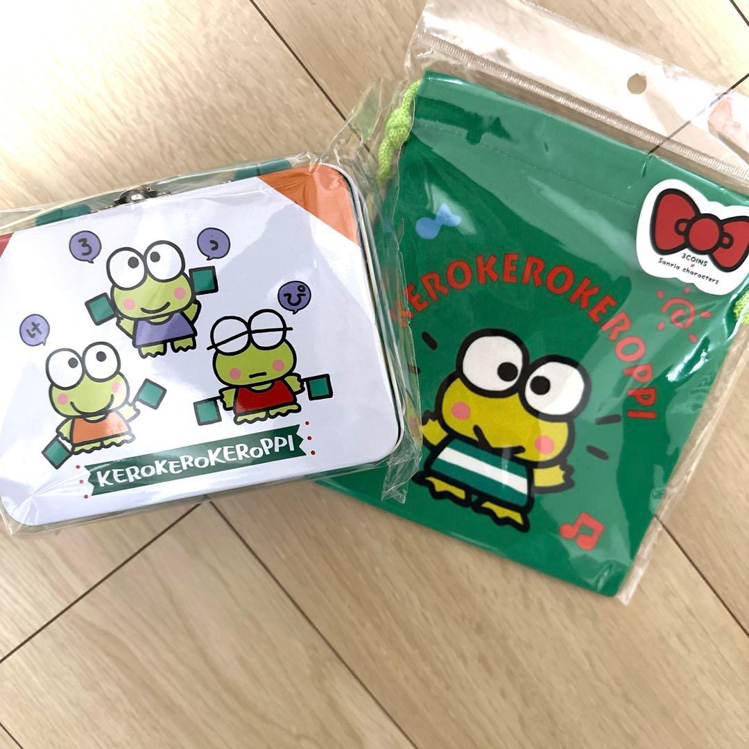 サンリオ　3coins けろけろけろっぴ けろけろけろっぴ 3COINS サンリオがま口ポーチ