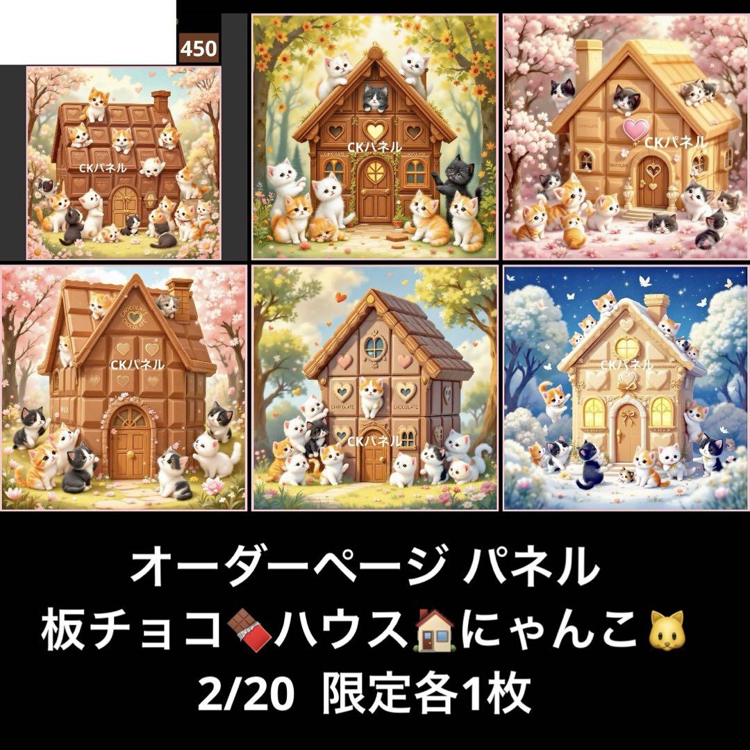 オーダーページ パネル 板チョコ ハウス にゃんこ 2/20
