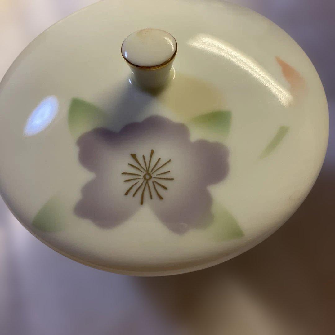 新品　未使用　有田　花だより　ルリ　汲み出し揃い5客セット　急須　湯呑み