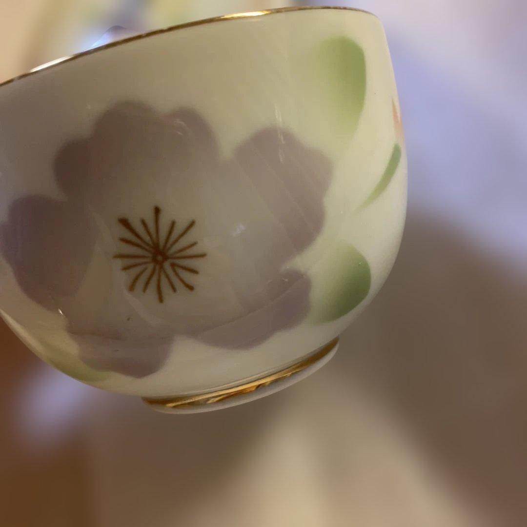 新品　未使用　有田　花だより　ルリ　汲み出し揃い5客セット　急須　湯呑み