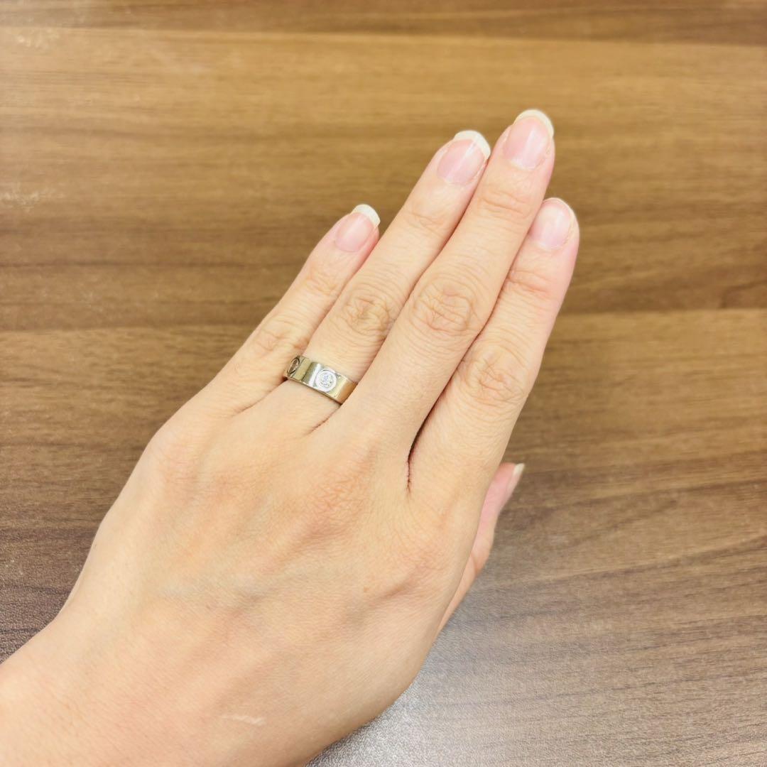 Cartier カルティエ ラブリング ハーフダイヤ 750WG 3P #46